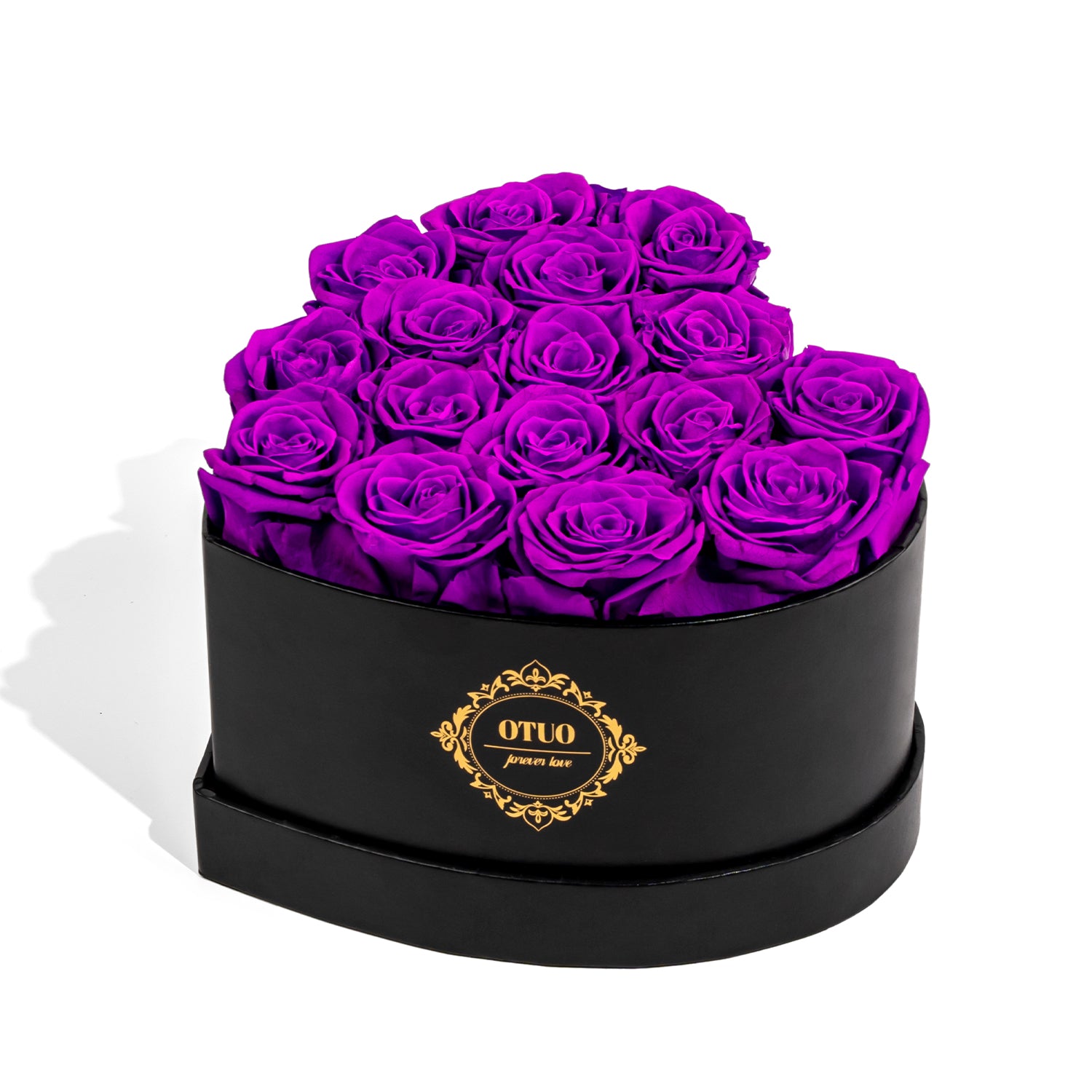 OTUO Preserved Roses in Heart-Shaped Box
