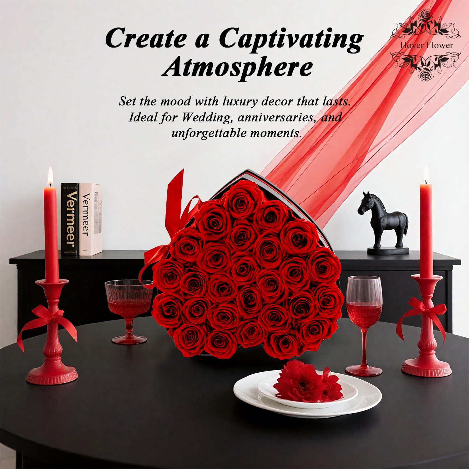 Hover Flower Forver Preserved Roses in a Box