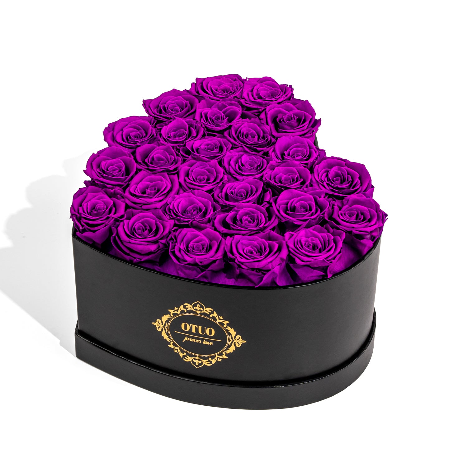 OTUO  Preserved Roses in Heart-Shaped Box