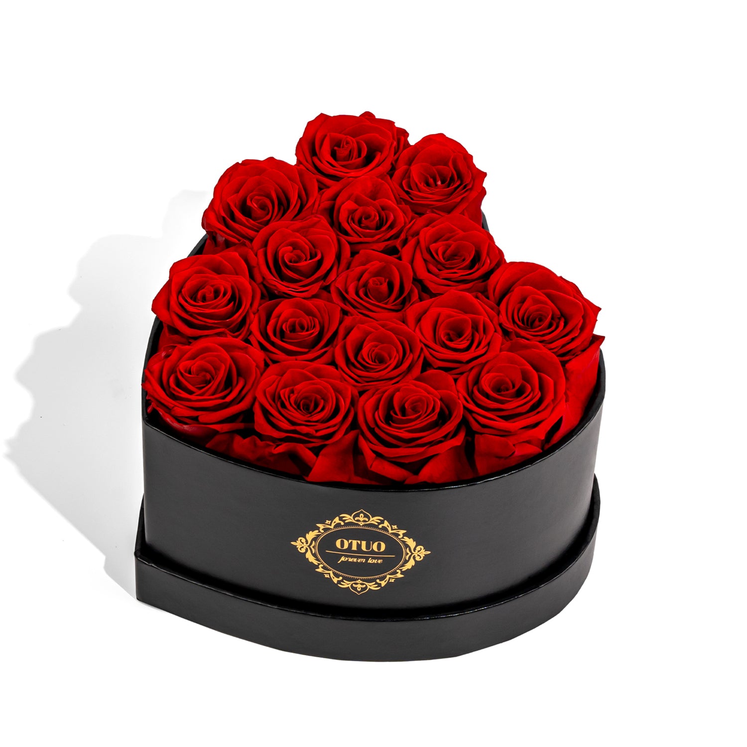 OTUO  Preserved Roses in Heart-Shaped Box