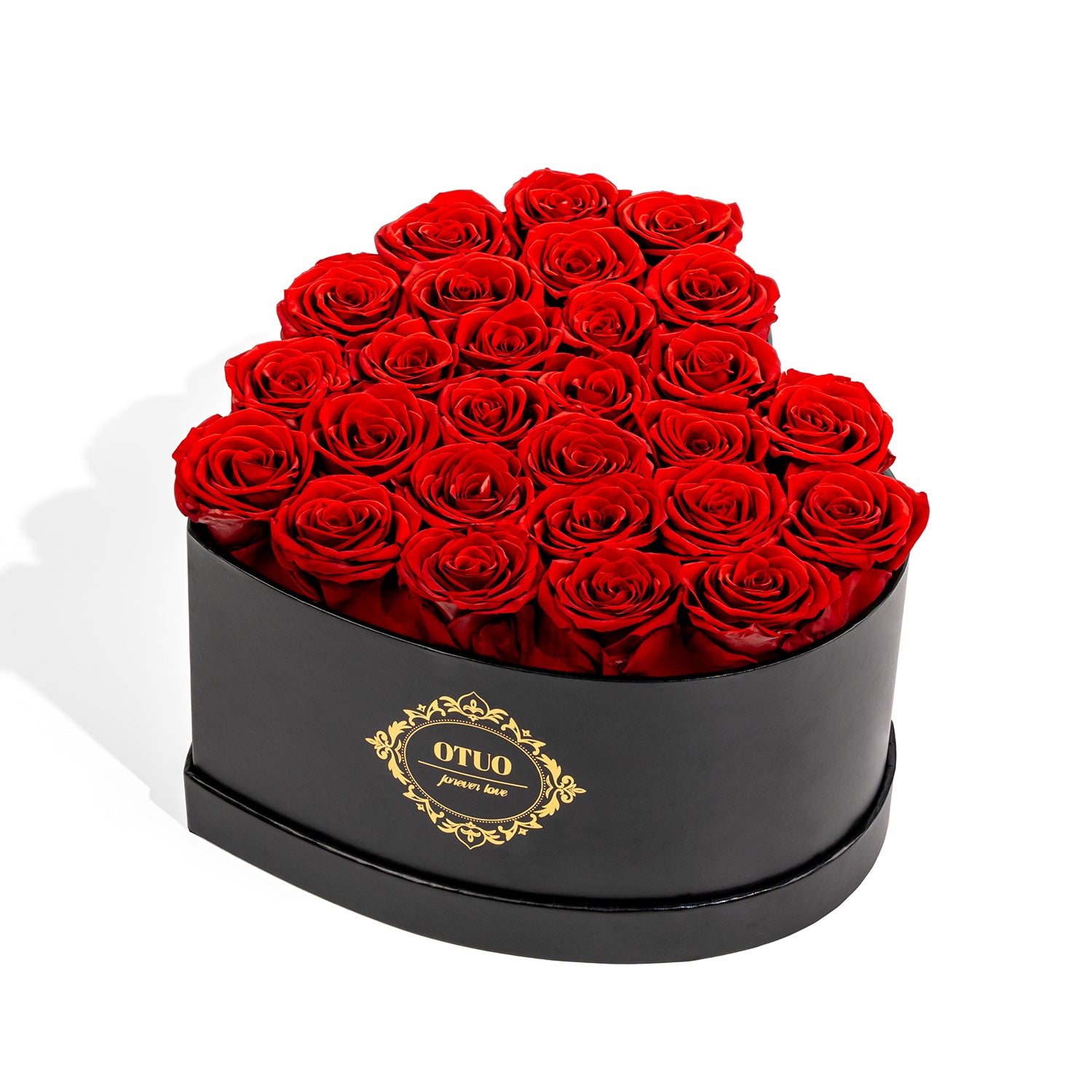 OTUO  Preserved Roses in Heart-Shaped Box