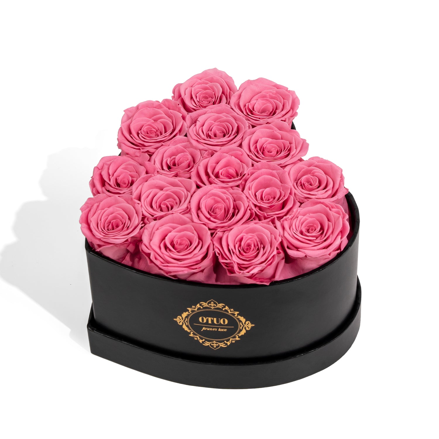 OTUO  Preserved Roses in Heart-Shaped Box