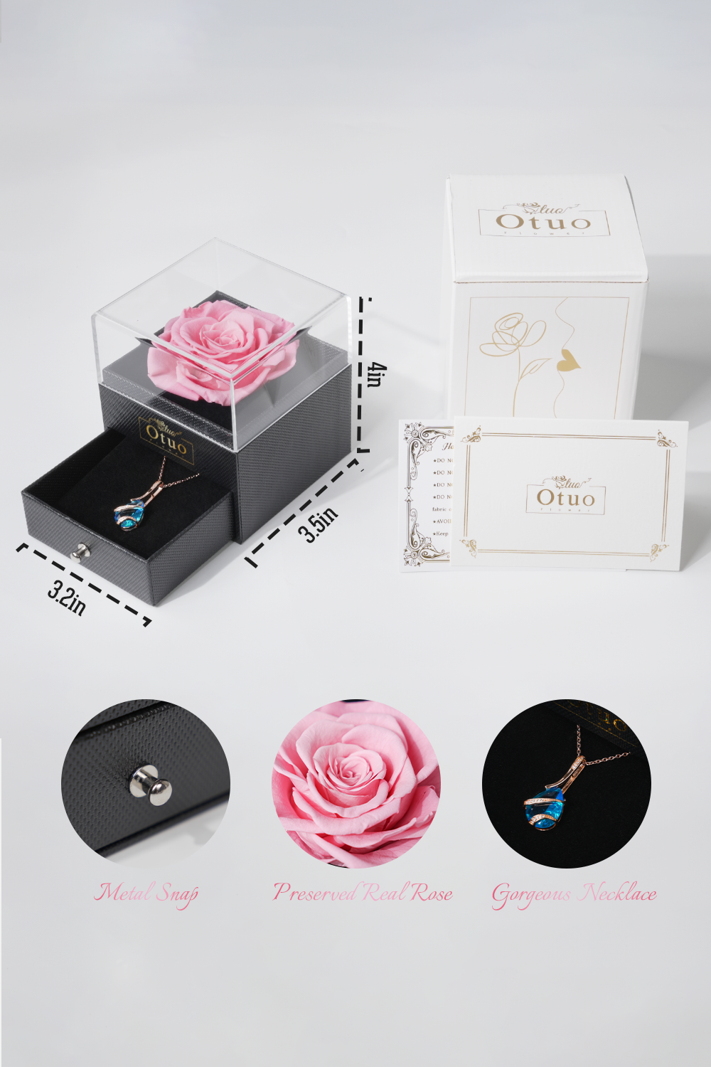 Rose Flip Jewelry Box