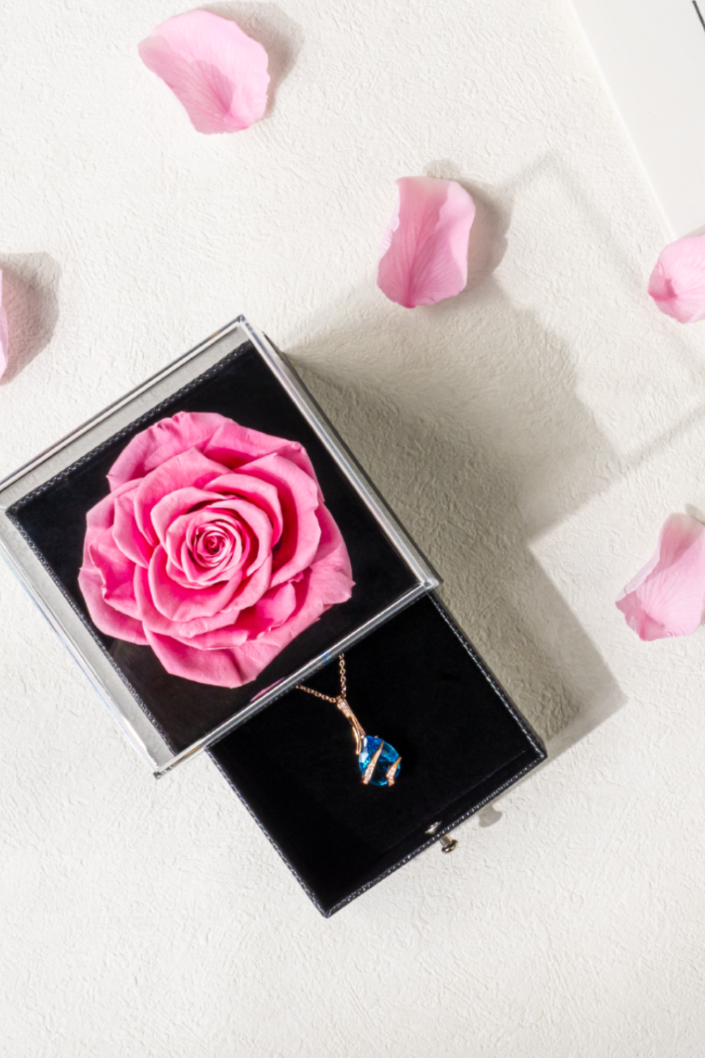 Rose Flip Jewelry Box