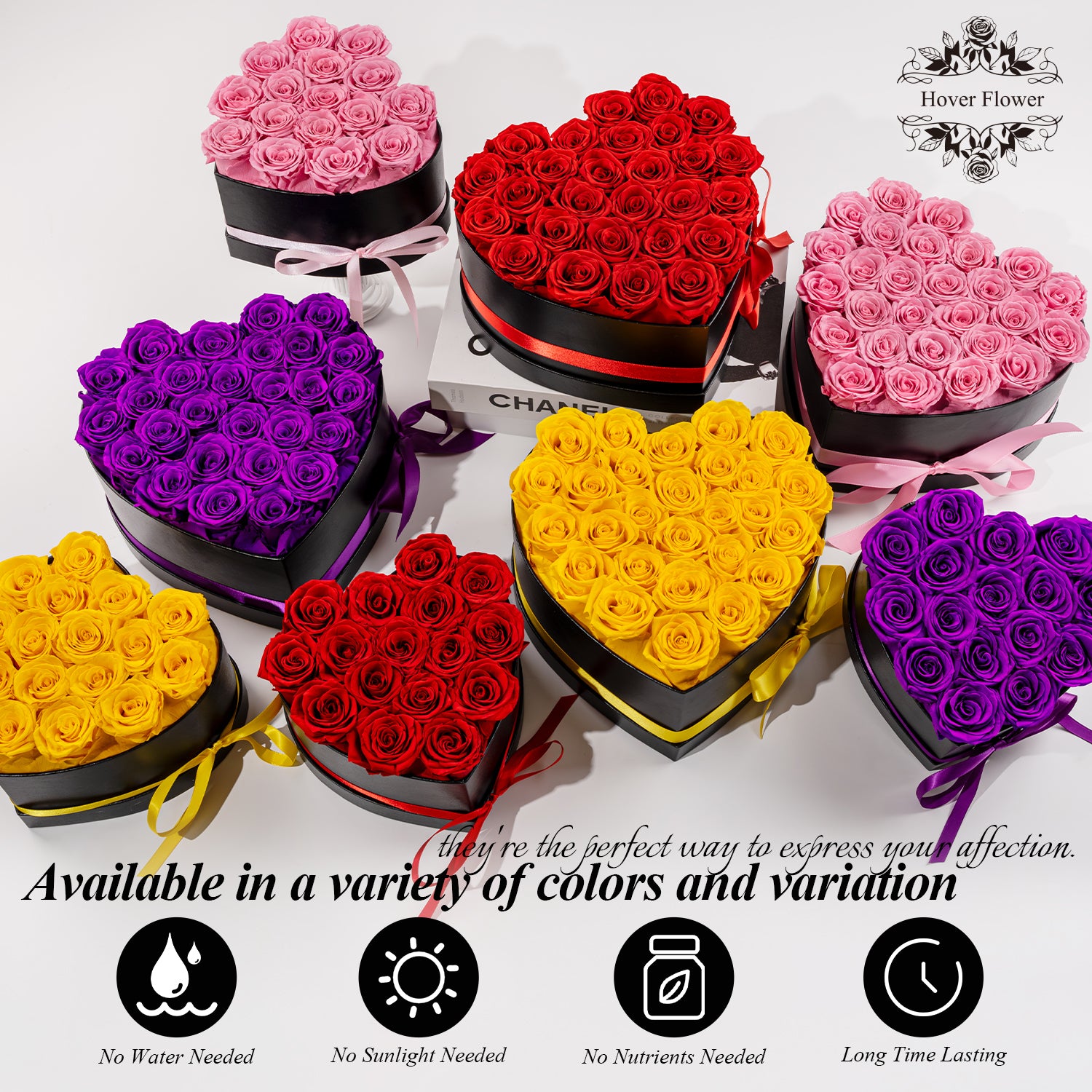 Hover Flower Forver Preserved Roses in a Box
