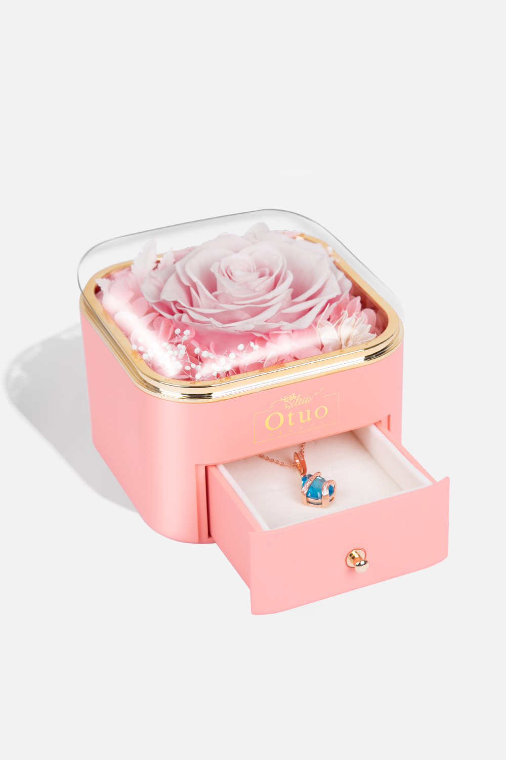 Preserved Roses Acrylic Jewerlry Box