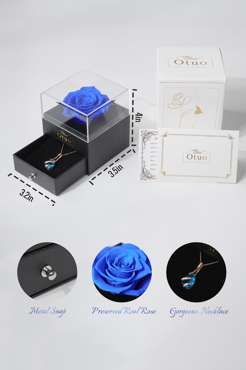 Rose Flip Jewelry Box