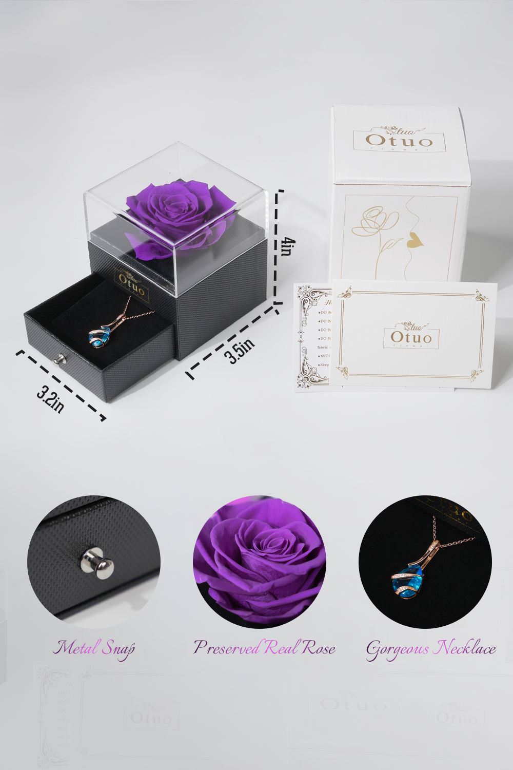 Rose Flip Jewelry Box