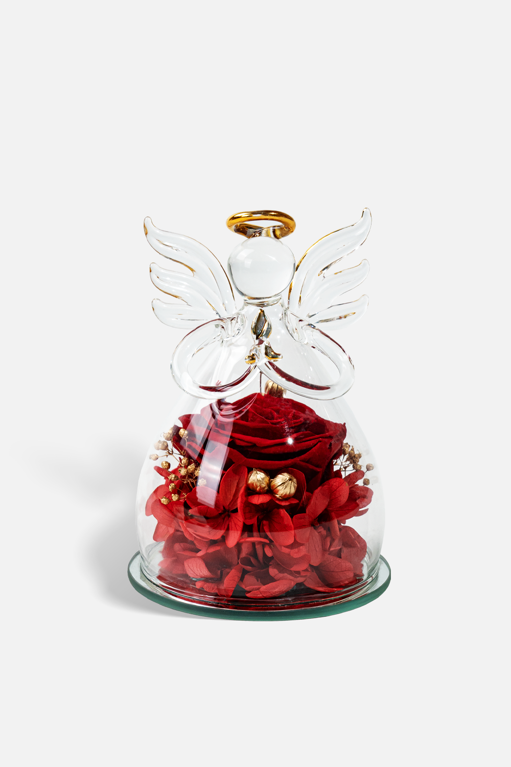 Glass Covered Angel Rose (Small)