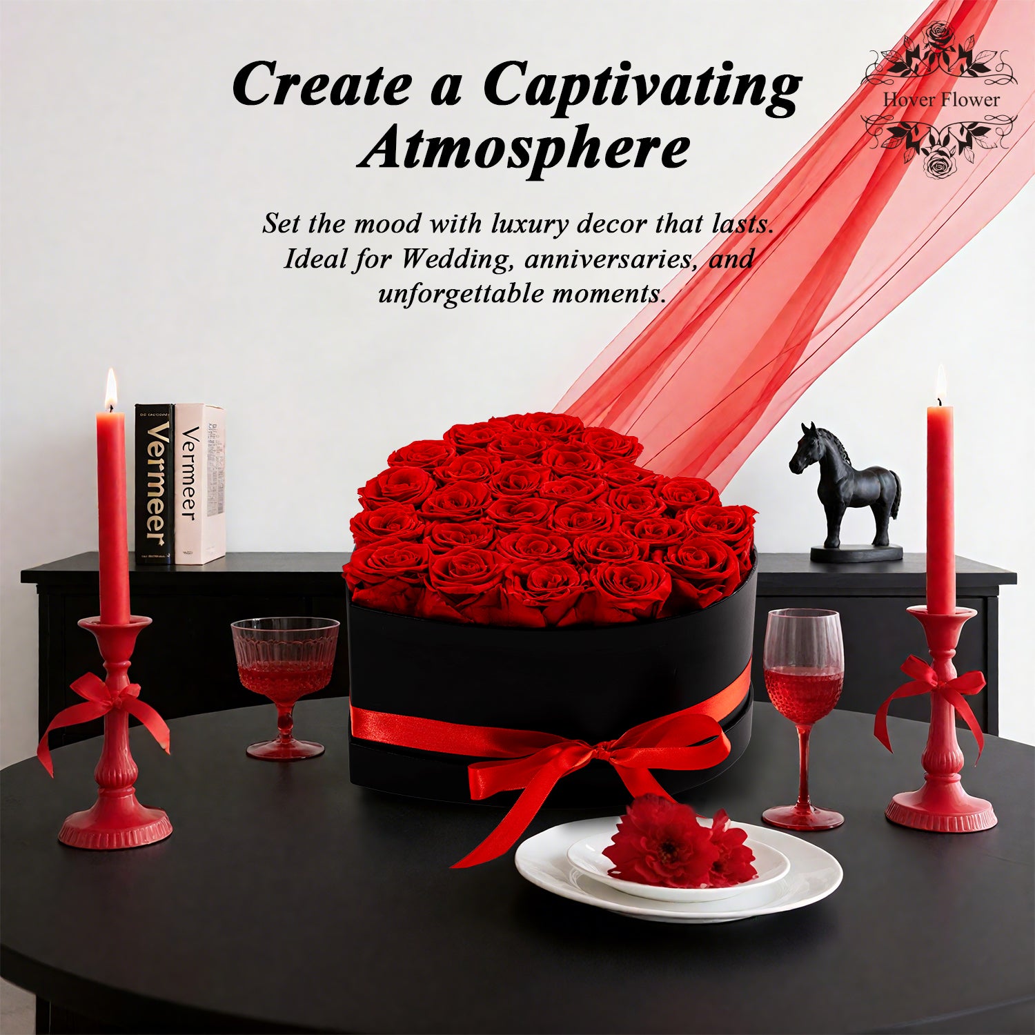 Hover Flower Forver Preserved Roses in a Box